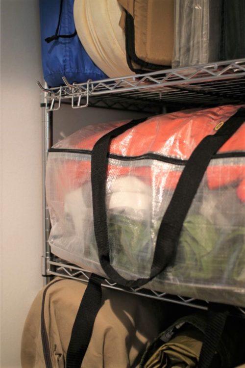 IKEAdimpa収納バッグにキャンプ寝具をまとめて収納