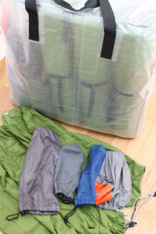 IKEA dimpa収納バッグにキャンプ寝具をまとめて収納