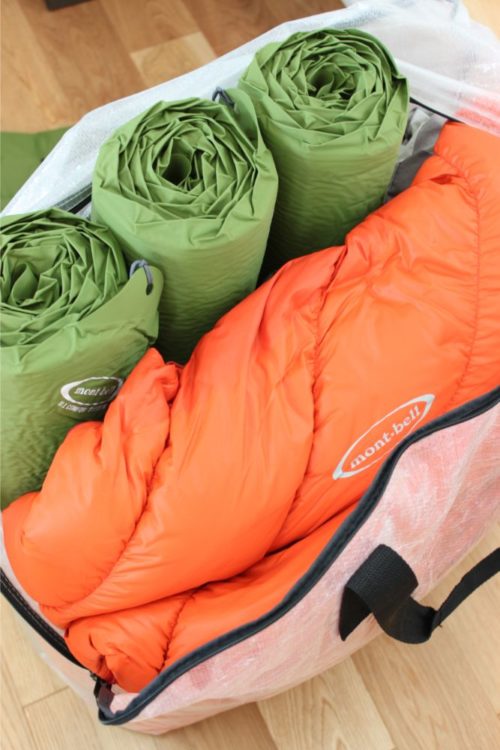 IKEA dimpa収納バッグにキャンプ寝具をまとめて収納